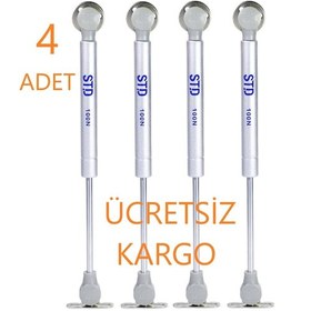 Resim Std Dolap Amortisörü 4 Adet Gazlı Piston Kapak Hidroliği 100N 