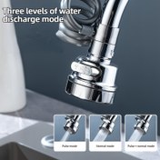 Resim 3 Modlu Uzatılabilir Musluk Lavabo Musluğu 360° Döndürülebilir Filtre Uzatma Tüpü Duş Su Tasarrufu Tapı Evrensel Mutfak Aksesuarları, 360° Döndürülebilir Lavabo Musluğu Uzatıcısı Aerator, Mutfak ve Banyo için Çekilebilir Hortum ile 