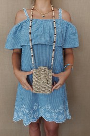 Resim luces Kadın Rafya Telefon Çantası 