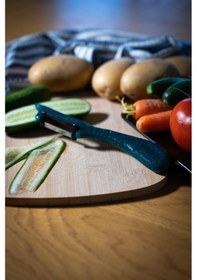 Resim Solingen Simli Yeşil Dikey Soyacak Paslanmaz Alman Çeliği, Ergonomik Sap, Çift Yönlü Kesici Ağız-198 Yeşil 