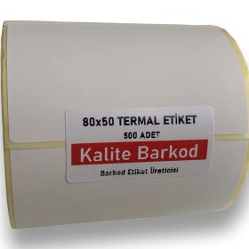 Resim 80X50 Termal Etiket | Rulo Barkod Etiketi 