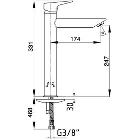 Resim Ar Fia Yüksek Çanak Lavabo Bataryası 102188089 