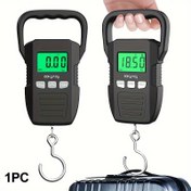Resim Ağır Hizmet Havalı Dijital Terazi, 132lb/60kg Kapasite, Büyük Kulaklık, Arka Işık LCD Ekran, ABS Malzeme, Pille Çalışır, Posta ve Olta Terazisi, Gıda İletişim Güvenli Değil (Pil Dahil Değil) 
