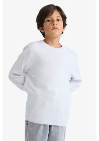 Resim Defacto Regular Fit Basic Kazak Erkek Çocuk F4731a825augr184 Gri-gr184 