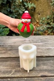 Resim Rufus Concept 3D Christmas Kardan Adam Silikon Mum Kalıbı 
