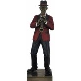 Resim Veronese Jazz Band Series Klarnet Çalan Cazcı Figür 31CM 