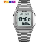 Resim Hanyang Gümüş Beyaz Skmeı Dijital Saat Erkekler Ezan Kıble Pusula ile Müslüman Namazı Için Izle Islam Al-Haramin Sabah Zaman Saati Hicri Takvim Dahil (Yurt Dışından) 