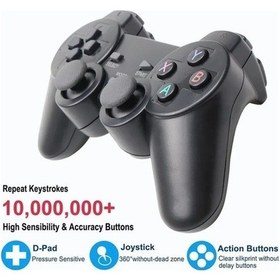 Resim Createtech Kara-2.4g Kablosuz Gamepad Denetleyicisi Pc/ps3/tv Kutusu/android Telefon Joystick Süper Konsol X Pro Video Oyun Konsolu 