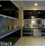 Resim Novahub Siyah Kalın Mobilya Yenileme Banyo Mutfak Dolabı Tezgah Duvar Çıkartması 