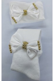 Resim ÖZKARDEŞLER BABY Bebek Killotlu Çorap Ve Bandana Set Aksesuarlı 