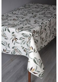 Resim Elyaf Silinebilir Pvc Muşamba Masa Örtüsü 1258-1 Parlakyaprk Yeşil 