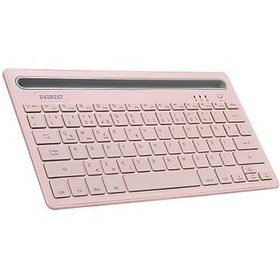 Resim Everest KB-BT82 Pembe-Gri Bluetooth Ultra İnce+Şarjlı Q Mac-Win-Android-Ios Uyumlu Kablosuz Klavye 