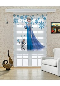 Resim Perdecizade Enxboy Mavi Elsa Dijital Baskılı Zebra Perde-cocuk Odası-stor Perde Pz-463 Renkli 