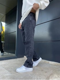 Resim Erkek Koyu Füme Baggy Pantolon Koyu Füme 