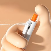 Resim Şık ve Eğlenceli Su Püskürtme Kalem - Okul, Ofis ve Ev Kullanımı İçin Dayanıklı ABS Plastik Şakalar ve Rahatlatıcı Aracı - Beyaz Renkli ve Turuncu Uçlu, Standart Kalem Kutularına Uygun, Okul Kırtasiyesi, Ofis Şakası, Şık Tasarım, Pürüzsüz Bitiş 