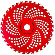 Resim Qingmipy Zırh Allyuminyum 9 İnç 36 Dişli Tungsten Çelik Çim Biçme Makinesi Bıçağı - Bahçe Bakımı Aksesuarı Kırmızı 