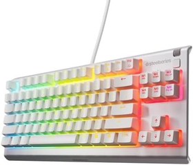 Resim SteelSeries Apex 3 TKL Türkçe Gaming Klavye Tenkeyless, 8 Bölge RGB Aydınlatma Türkçe QWERTY - Beyaz 