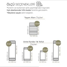 Resim Cool Halı Olinda 1104 Bej Mutfak Halısı Yumuşak Bukle Tezgah Önü Leke Tutmaz İskandinav Yolluk Halı 