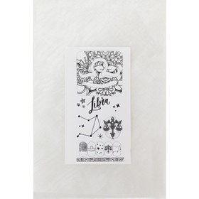 Resim Terazi Burcu El Tırnak Dövmesi - Tırnak Tattoo - Nail Art - Tırnak Sticker 