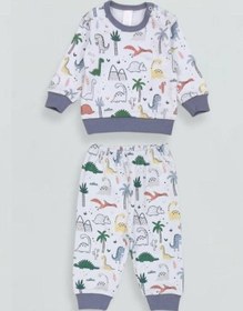 Resim Breeze Erkek Bebek Desenli Pamuklu Pijama Takım-15341 Çok Renkli 