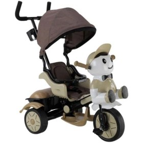 Resim Babyhope Yupi Triycle Lüx Üç Tekerlikli Bisiklet Kahve Kahve 