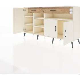 Resim Kronos Konsol 5 Raflı 2 Çekmeceli 3 Kapaklı 176x59x99 Aytaşı-ayta Aytaşı-aytaşı/çam 