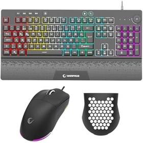 Resim Rampage Eclipse Siyah Usb RGB Aydınlatmalı Q Gaming 4 Tuş Makrolu Oyuncu Klavye Mouse Set 