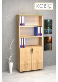Resim KOBİÇ DOSYA DOLABI YARIM KAPAK 80X35X185 CM (MEŞE) Meşe 