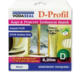 Resim Mey Ithalat® Vodaseal Kapı ve Pencere Izolasyon Bandı Beyaz 6,20 Metre 