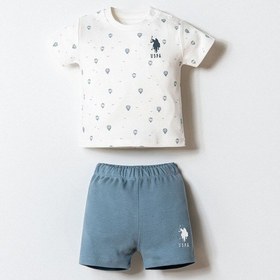 Resim U.s. Polo Assn. Erkek Bebek Beyaz Şort Takım 5274-49928 Beyaz 