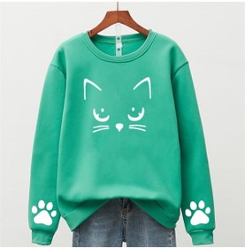 Resim Machetta Kids Oversize Meov Kedi Baskılı Sweatshirt 