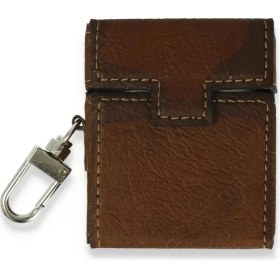 Resim Airpods 2 (2.nesil) Deri Kılıf Kahverengi 