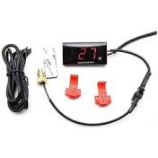 Resim Koso Yarış Scooter F54 Kırmızı Led Termometre İçin Adaptörlü + Braketli Evrensel Su Sıcaklık Ölçer Ölçer 