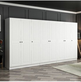 Resim Kale 8 Mebran Kapaklı 4ç Dolap - Beyaz 210cm 