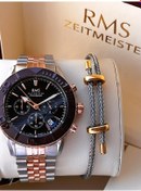 Resim Rms Romanson 2 Yıl Garantili Çelik Kordon Çelik Kasa 5 Atm Suya Dayanıklı Erkek Kol Saati Ag1561.06 Rose Gold - Gümüş 