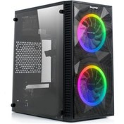 Resim NcK Magic Mikro Atx 2 Rainbow Fanlı Mesh Panel Akrilik Gaming Oyuncu Bilgisayar Kasası (0, Watt) 