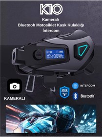 Resim Pell K10 DVR Kameralı İntercom Bluetooth Kulaklık Kayıt + FM 