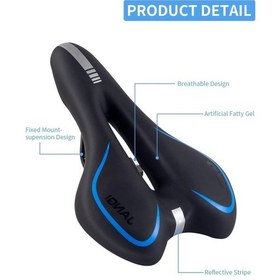 Resim Sarissa Jel Rahat Yumuşak Konforlu Geniş Bisiklet Selesi Bisiklet Koltuğu Koltuk Mavi Jelli Sele 