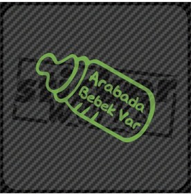 Resim Sticker Works Arabada Bebek Var Sticker 