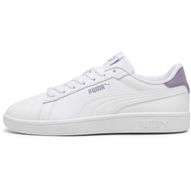 Resim Puma Smash 3 L 390987 Sneaker Erkek Spor Ayakkabı Beyaz-lila 
