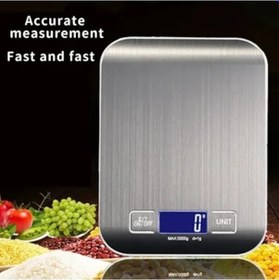 Resim Go İthalat Metal Dijital Mutfak Terazisi Hassas Tartı 5 Kg Crown Gümüş 