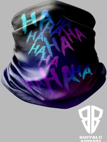 Resim Buffalo Yazı Tasarımlı Motorcu Buff Maske Outdoor Boyunluk Unisex Bandana 