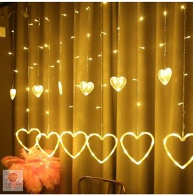 Resim TechnoSmart Kalp Perde Animasyonlu Eklenebilir Fişli Led Işık 