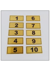 Resim Posta Kutusu Numarası 3,9 Cm X 1,7 Cm 1-10 Adet Yapışkanlı Numara 