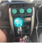 Resim Moly Koyu Mavi Akrilik Kristal Baloncuk Vites Kolu M8/m10/m12 Adaptörlü Transparan Araç Kolu 