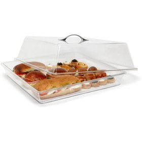 Resim Corona Professional Pc Kare Pasta Kek Kabı Takım Kapaklı Gastronom Servis Sunum Standı 40x40 Cm No:2 - Bo366 