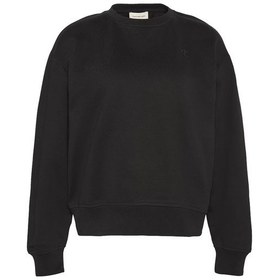 Resim Kadın Rahat Kalıp Bisiklet Yaka Sweatshirt - Siyah Black 