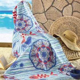 Resim Maxstyle Fishes Kadife Plaj Havlusu 70x160 Cm 