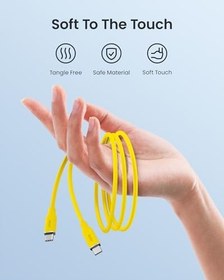 Resim AOHI MacBook Pro, iPhone 15 Pro Max Plus, iPad Pro/Air, Galaxy S23Ultra, Piksel, Anahtar, 3.3 ft, Sarı için 140W USB C - USB C Kablosu PD 3.1 Tip C Hızlı Şarj Kablosu 