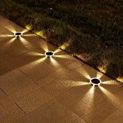 Resim 1 x 6LED Güneş Enerjili Zemin Montajlı Işık, Solar Dış Mekan Aydınlatmaları, Duvar Çim İki Amaçlı Işıklar Erişim Çimi Patio Yürüyüş Yolları için 